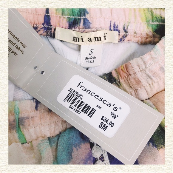 🌴colorful pastels! palm tree print shorts🌴 - Picture 4 of 4